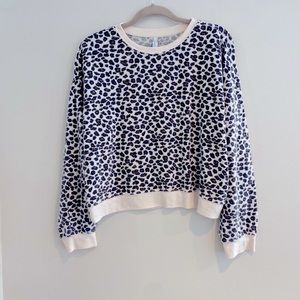 Z Supply womens leopard sweater long sleeve size Large soft fleece